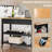 Solid and Manufactured Wood Kitchen Cart with Butcher Block Top -274613720