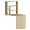 Bureau d'étude moderne avec tablettes murales, finition chêne, 23,2 po x 31,0 po x 35,4 po | Panneau de particules 100% enduit de mélamine, durable et élégant | Plusieurs tablettes pour l'organisation | Conception scandinave parfaite pour le bureau à domicile