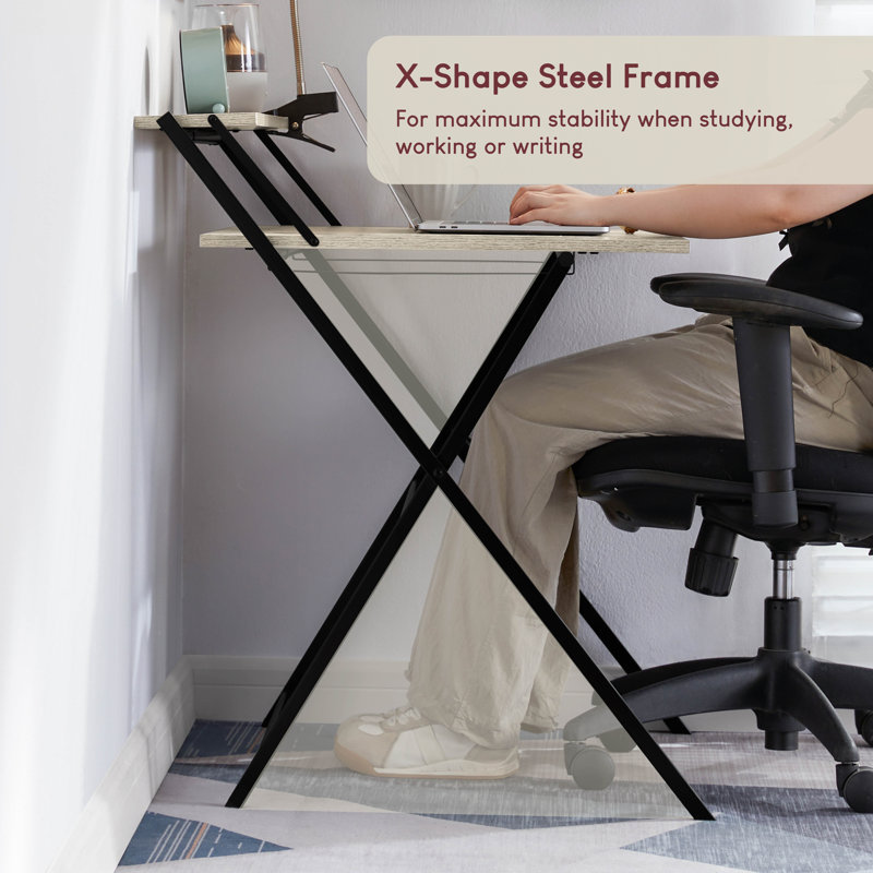 Ajwad Metal Base Writing Desk, Grey