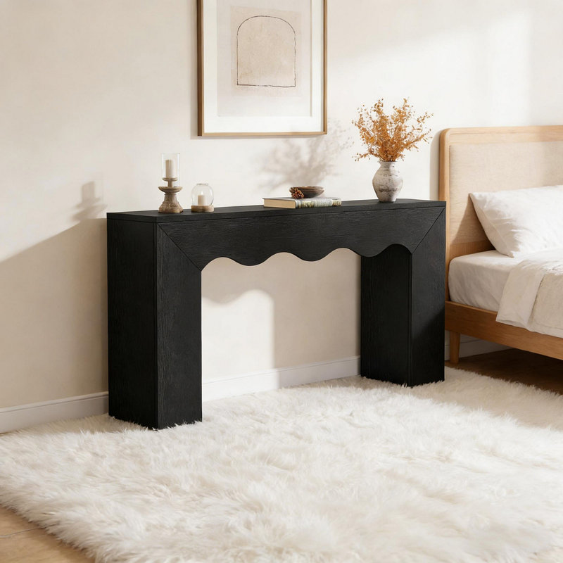 Canapé, console, table d'entrée, Noir