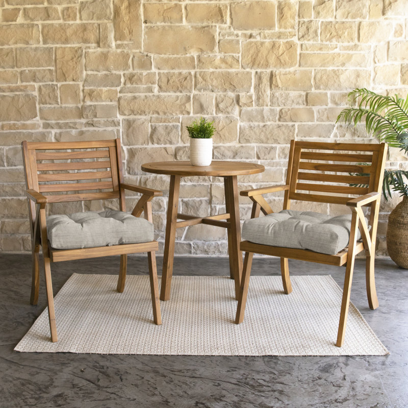 Outdoor 3'' Seat Cushion, 16" W x 16" D, Cast Silver Sunbrella® Plainweave