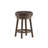 Carstens Wood Backless Adjustable Height Swivel Stool With Round Seat, Light Walnut With Chocolate Brown
