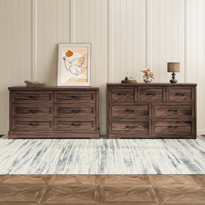 Ashford 2 Piece Bedroom Dresser Set - 7 Drawer Dresser And 6 Drawer Dresser With Spacious Storage