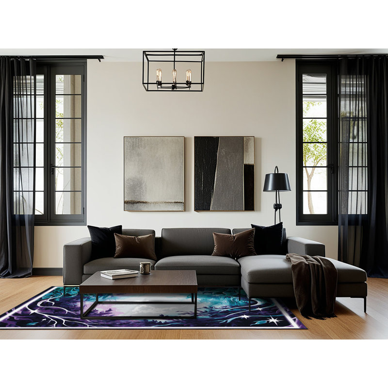 Dewdrop Haven Rug, Rectangle 3' x 5'