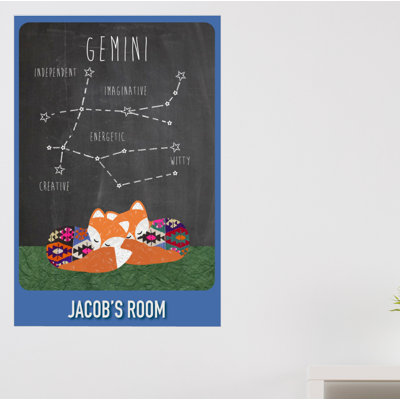 Décalcomanie murale personnalisée gemini zodiac