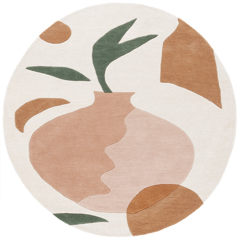Nashae Hand Tufted Wool Pile Rug, Rectangle 8' x 10'