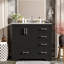 36" Traditional Bathroom Vanity With Ceramics Sink , Black Bathroom Cabinet With Two Soft Close Doors And Four Drawers, Bathroom Vanity-387846718