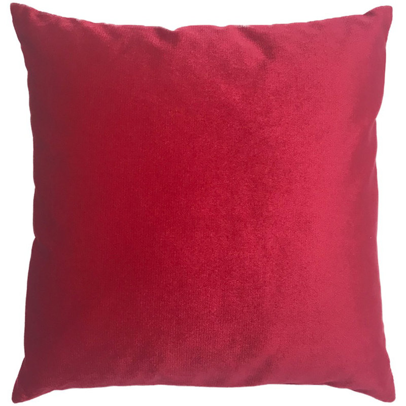 Housse de coussin carré et insert, Rouge