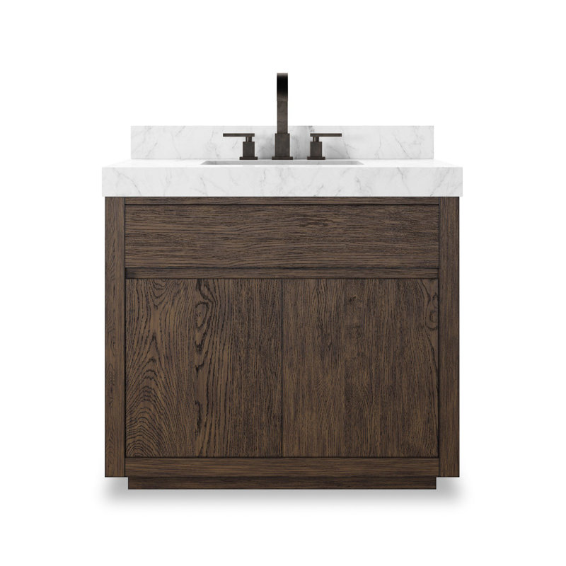 Everett 36'' W Single Vanity, Satin Espresso Oak