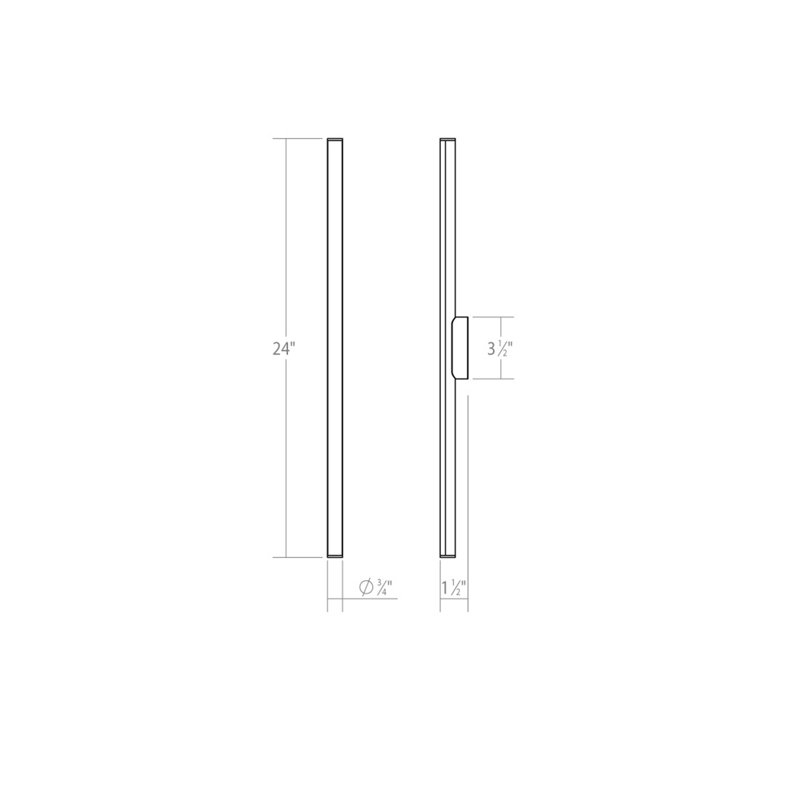 Satin White 24" Dimmable LED Bath Bar