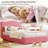 Upholstered Bed Frame with 2 Drawers, Velvet Twin Bed-129445162-129445163