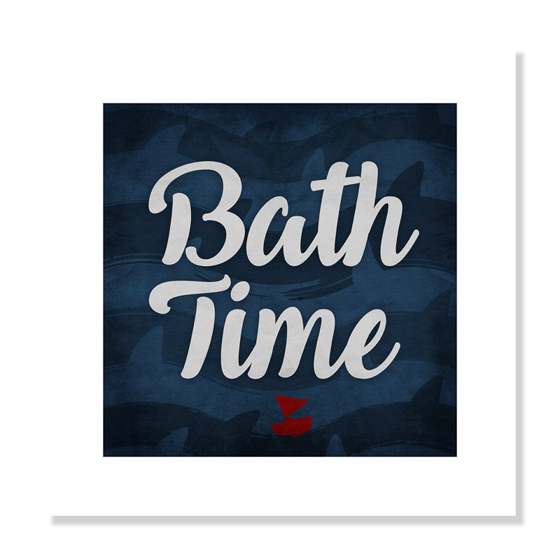 Impression sur papier roulée «Bath Time», H 16 po x l 16 po x P 1 po