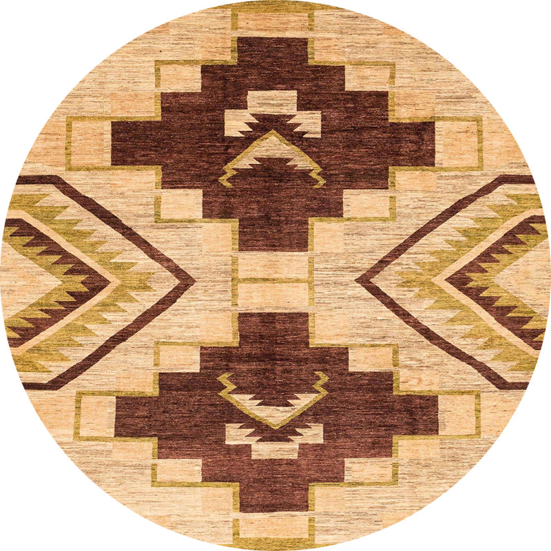 Abstract Indoor Rug, Round 5'