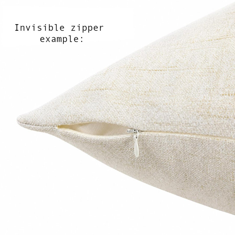 Geometric Linen Pillow Cover, Square 17"