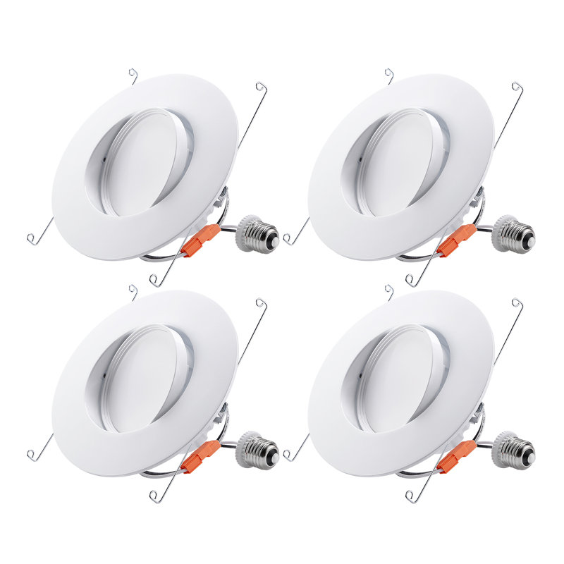 Luminaire encastré à cardan à DEL de qualité commerciale, lumière du jour 5000K à intensité variable