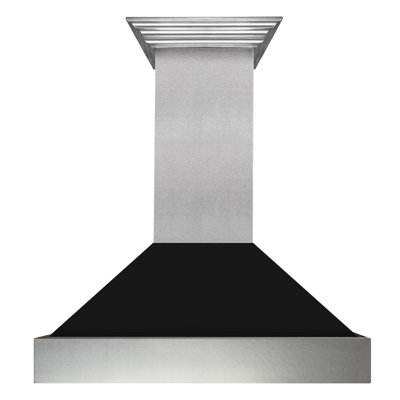 ZLINE 30 In. Ducted Satin Stainless Steel Wall Mount Range Hood with Shell