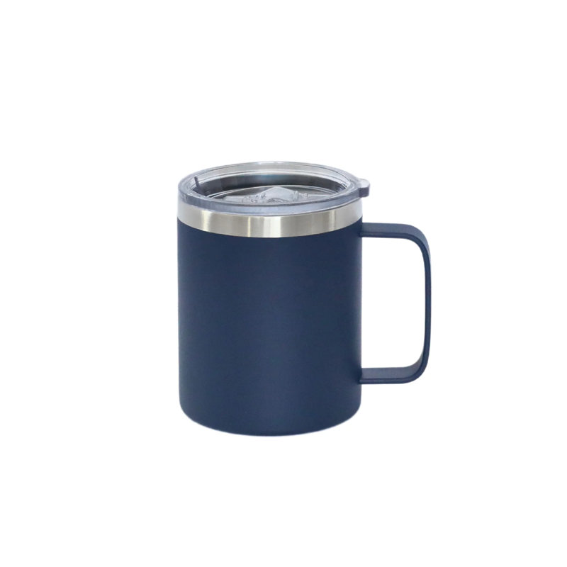 Creative Gifts International 12oz. Double Wall Insulated Stainless Steel Travel Mug, Navy
