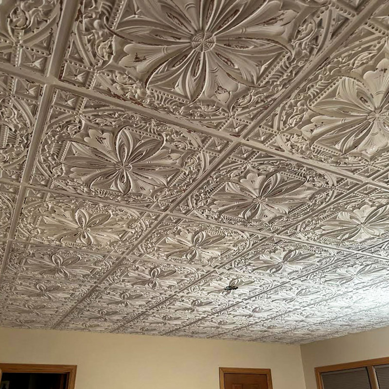 Milan 2' x 2' Antique Taupe PVC Ceiling Tiles