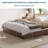 Floor Standing Bed Frame with Wooden Slat, Support, No Box Spring Needed, Noise Free & Easy Assemble, Modern Minimalist Bedroom Furniture for Apartments-2045084795-2045084790