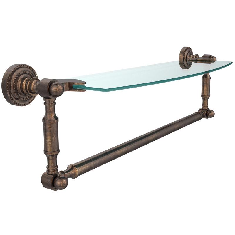 Tablette support avec porte-serviettes Marchmont, H 5 po x l 22 po x P 6,1 po, Bronze vénitien