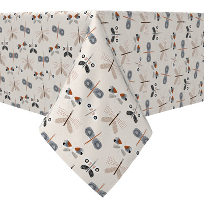 Fabric Textile Products, Inc. Rectangular Tablecloth, 100% Cotton, 60X120", Butterfly And Moth Design
