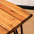 Rustic Patio Side Table With Wood, Metal Legs, And Enticing, 18"X18"X18", Patina Change Engaging, Tint Alteration