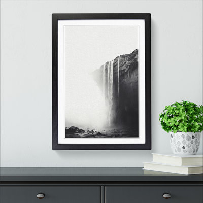 Waterfall Minimalism Art - Framed Print