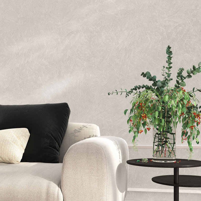 Rudi 10.05m x 53cm Textured Matte Wallpaper Roll, Cream