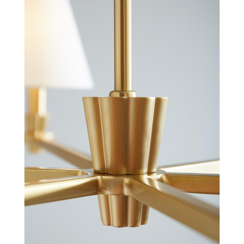 Paisley 6 - Light Chandelier, Burnished Brass