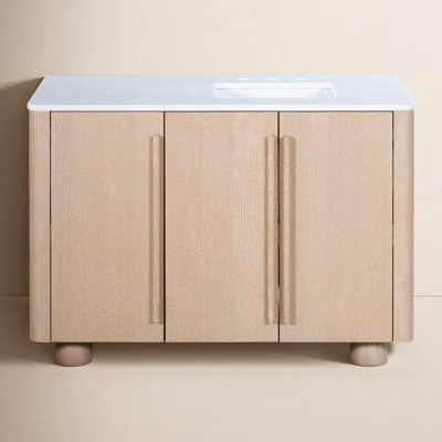 Carrara Marble Single Bathroom Vanity