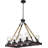 8-Light Faux Wood Kitchen Island Chandelier