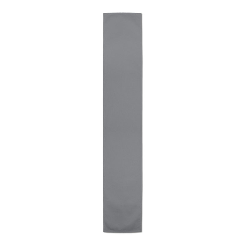 Costantina Rectangle Polyester Table Runner, 16" D x 72" L, Gray