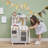 Teamson Kids Little Chef Memphis Wooden Pretend Play Kitchen with 16 Accessories and and Interactive Toy Appliances-89292707