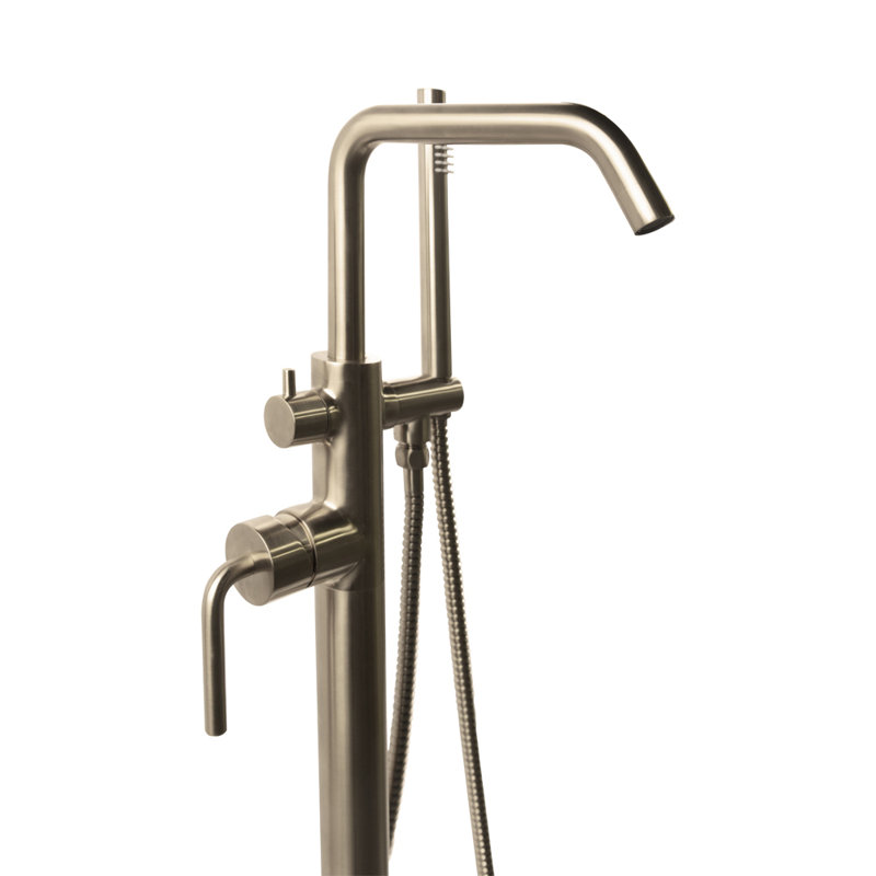 Cigno Tub Filler with Diverter, Brushed Nickel