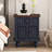 20.47"Vintage Nightstand With 2 Drawers And Roman Column Legs, Solid Wood Bedside End Table, Bedside Cabinet For Bedroom, Living Room-115293792-115293793