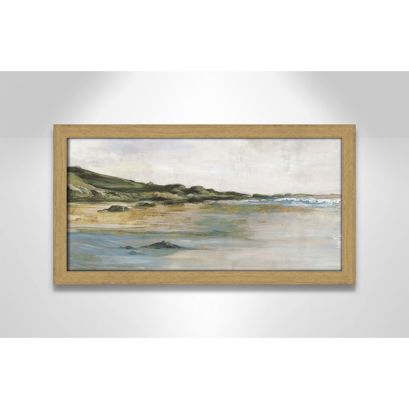 Impression «Tide’s Edge» par Casa Fine Arts, Reproduction encadrée sans passe-partout, H 9 po x l 17 po x P 0,75 po, Naturel