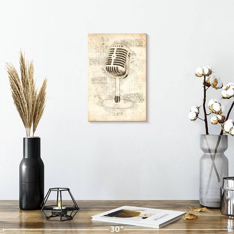 Plan du microphone Abarca, H 12 po x l 8 po