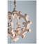 Lustre en bois 6 lumières, luminaire suspendu avec chaîne réglable pour le vestibule de la salle à manger de la cuisine, ampoule non incluse