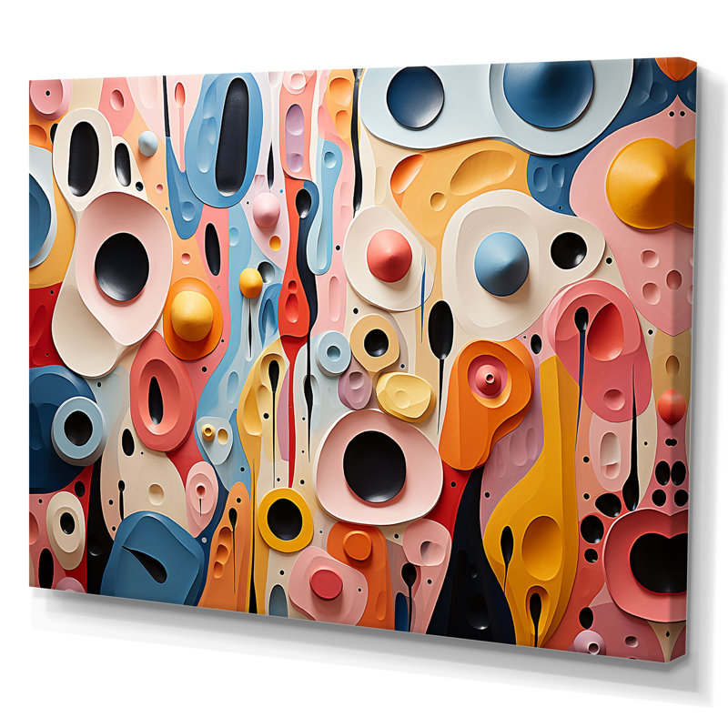 Colourful Abstract Liquid Art Swirls II - Abstract Wall Art Decor, Wrapped Canvas, 40" H x 60" W x 1.5" D