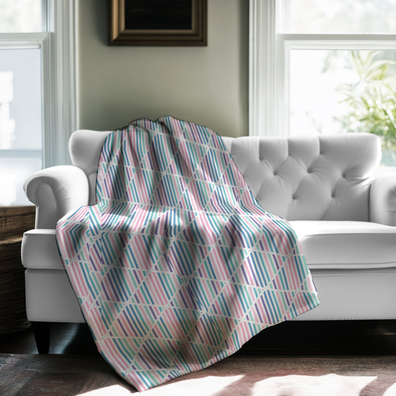 1 pièce Sherpa Coastal Rainbow Premium 0047, L 50 po x L 60 po