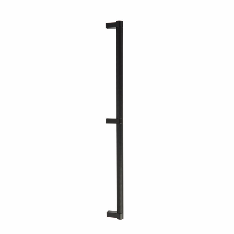 Poignée Emtek Select 24 "C-to-C, tige rectangulaire et poignée moletée, Oil Rubbed Bronze Knurled, 24"