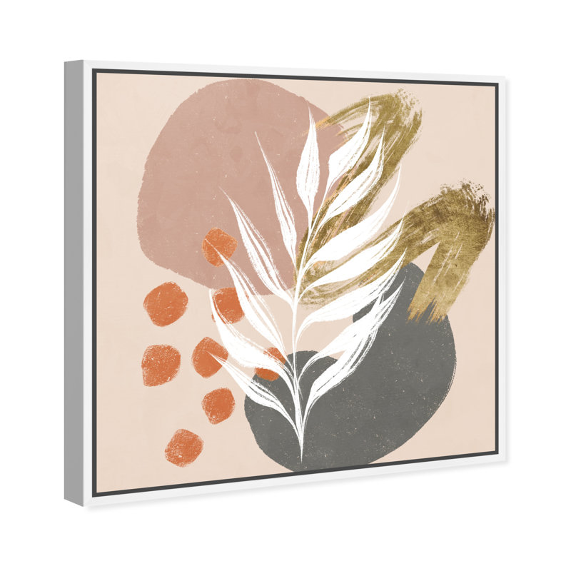 Brise pâle - peinture sur toile, Cadre flottant blanc, H 24 po x l 24 po