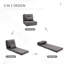 Canapé-lit de 21 pouces, gris foncé. 5 positions réglables. Peut servir de lit ou de fauteuil. Confort : de 105 à 180 degrés. 2 oreillers pour un confort optimal. Structure en acier stable. Modèle compact. Housse en lin. Dimensions : 23,5 po (L) x 31,5 po (P) x 22 po (H).