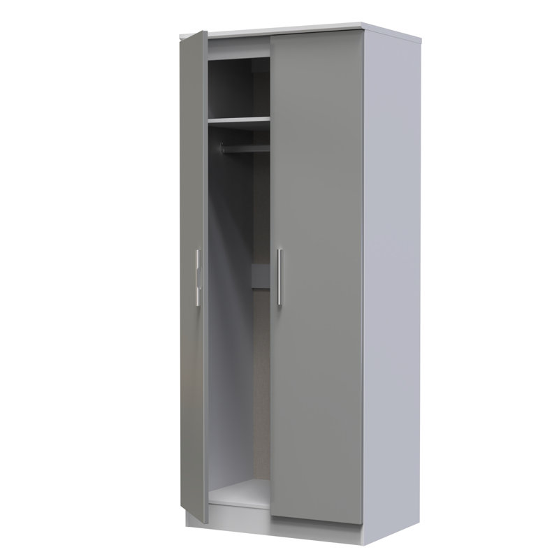 Fully Assembled Knightsbridge 2 Door Wardrobe, Grey