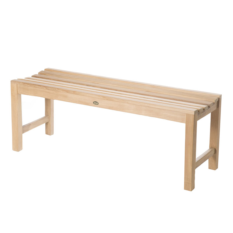 Teak Shower Bench, 17.75" H x 47.25" W x 15.75" D