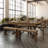 Eternity Rectangular Solid Pine Farm Dining Table with Folding X-Style Legs-88870830-88870827