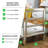 Quinton Mirror and Glass Bedside Table 3 Drawers Modern Design