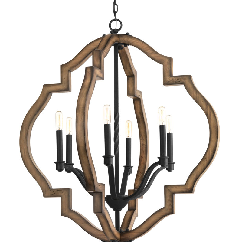 Jefferies 6 - Light Dimmable Lantern Geometric Chandelier