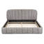 Lit plateforme tapissier avec tissu épais, polyester