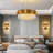 3-Lights Modern Golden Double-Layer Crystal Wall Lamp, H20.47*W11.8*D6.69 Inches, Suitable for Living Room, Dining Room, Bedroom and Bathroom